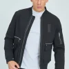 Veste bombers empiècement à zip métalique