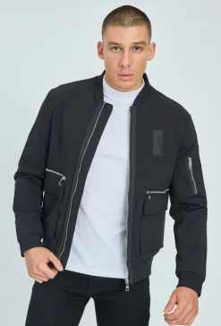 Veste bombers empiècement à zip métalique