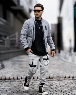 Veste bombers empiècement à zip métalique