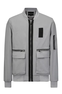 Veste bombers empiècement à zip métalique