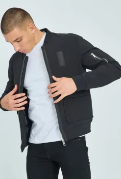 Veste bombers empiècement à zip métalique