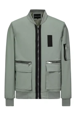 Veste bombers empiècement à zip métalique