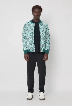 Veste bombers fine à motifs géometriques
