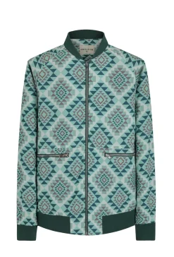 Veste bombers fine à motifs géometriques