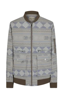 Veste bombers fine à motifs géometriques