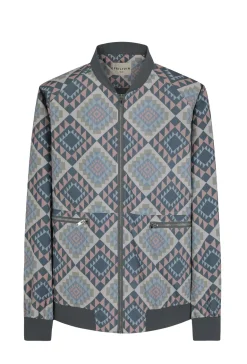 Veste bombers fine à motifs géometriques