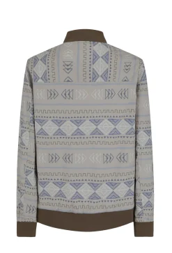 Veste bombers fine à motifs géometriques