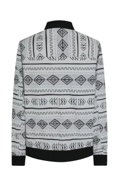 Veste bombers fine à motifs géometriques