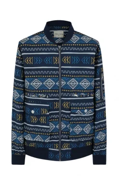 Veste bombers fine à motifs géometriques