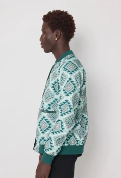 Veste bombers fine à motifs géometriques