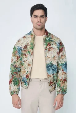 Veste bombers fleurie