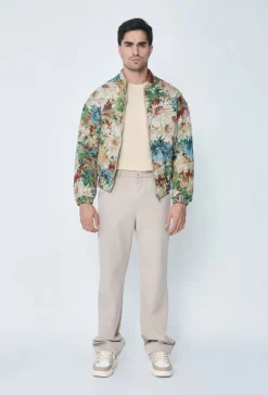 Veste bombers fleurie