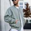 Veste bombers rembourée à col revers
