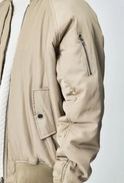 Veste bombers rembourée à col revers