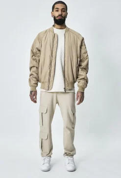 Veste bombers rembourée à col revers
