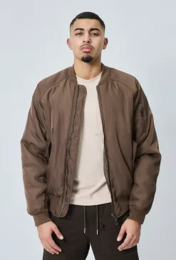 Veste bombers rembourée à col revers