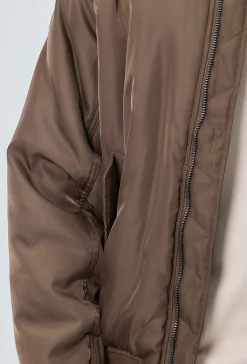 Veste bombers rembourée à col revers