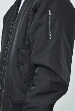 Veste bombers rembourée à col revers