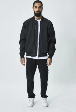 Veste bombers rembourée à col revers