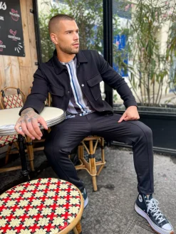 Veste col chemise à boutons avec poches