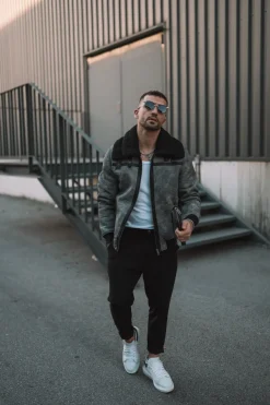 Veste col mouton