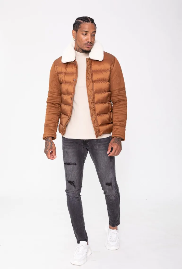 Veste col mouton matelassée