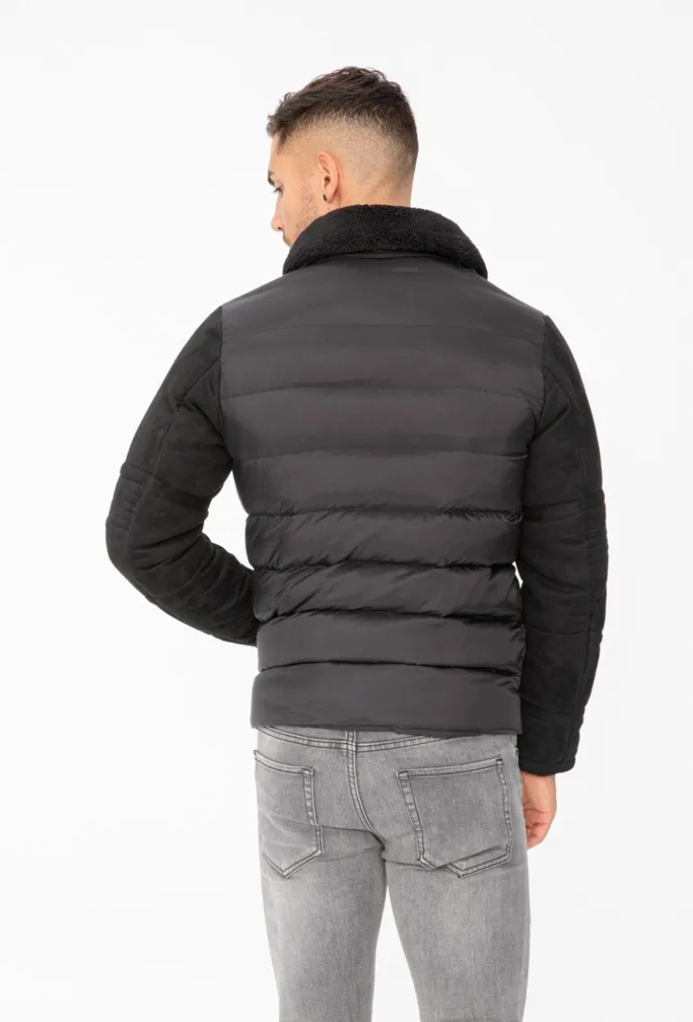 Veste col mouton matelassée
