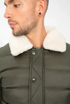 Veste col mouton matelassée