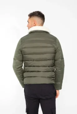 Veste col mouton matelassée