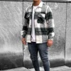 Veste confortable avec motif à carreaux