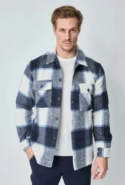 Veste confortable avec motif à carreaux