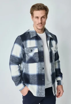 Veste confortable avec motif à carreaux