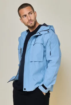 Veste courte à capuche réglable avec ficelle