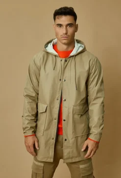Veste imperméable milongue à capuche