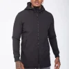 Veste longue zippée avec capuche