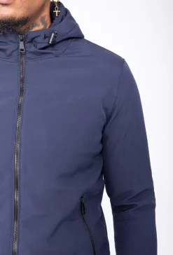 Veste longue zippée avec capuche