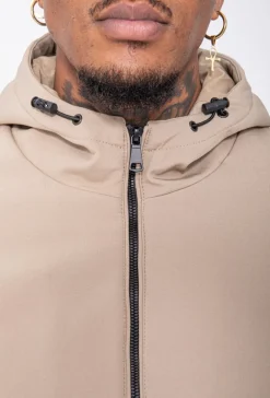 Veste longue zippée avec capuche