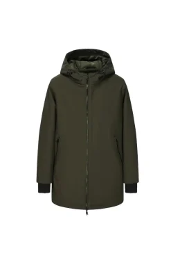 Veste longue zippée avec capuche