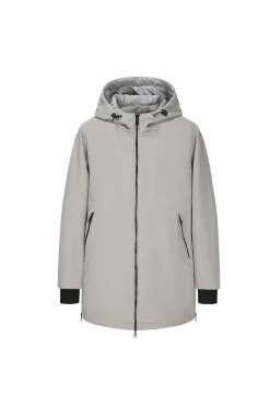 Veste longue zippée avec capuche