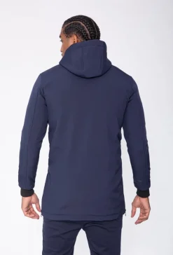 Veste longue zippée avec capuche