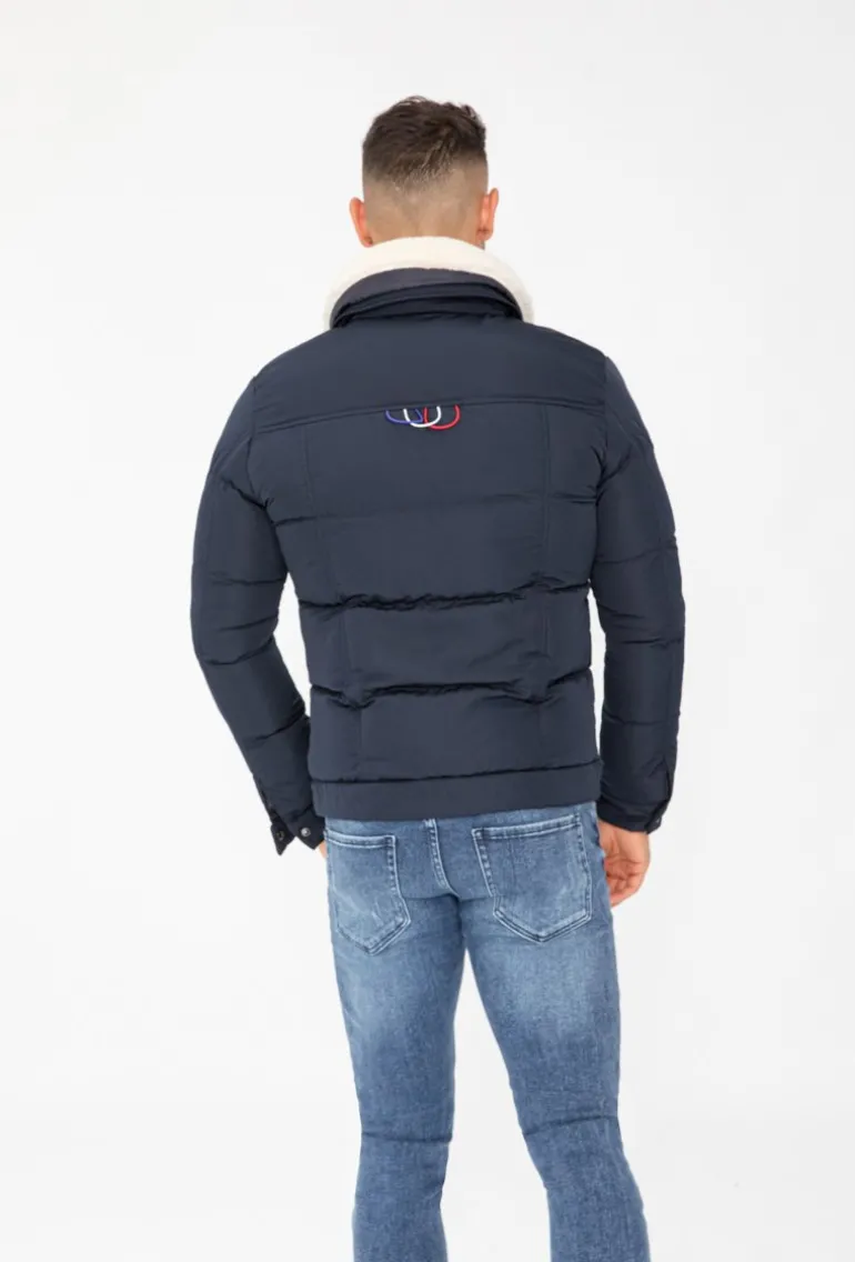 Veste matelassée avec col mouton