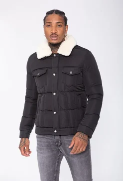 Veste matelassée avec col mouton