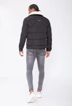 Veste matelassée avec col mouton