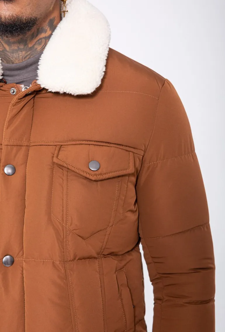 Veste matelassée avec col mouton