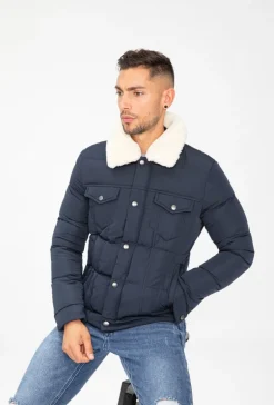 Veste matelassée avec col mouton