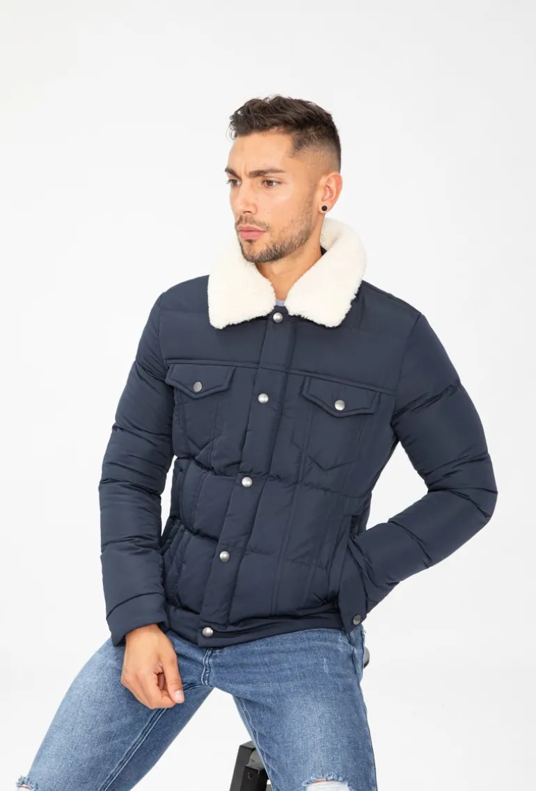Veste matelassée avec col mouton