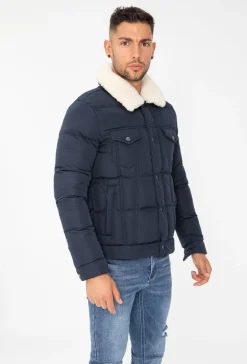 Veste matelassée avec col mouton