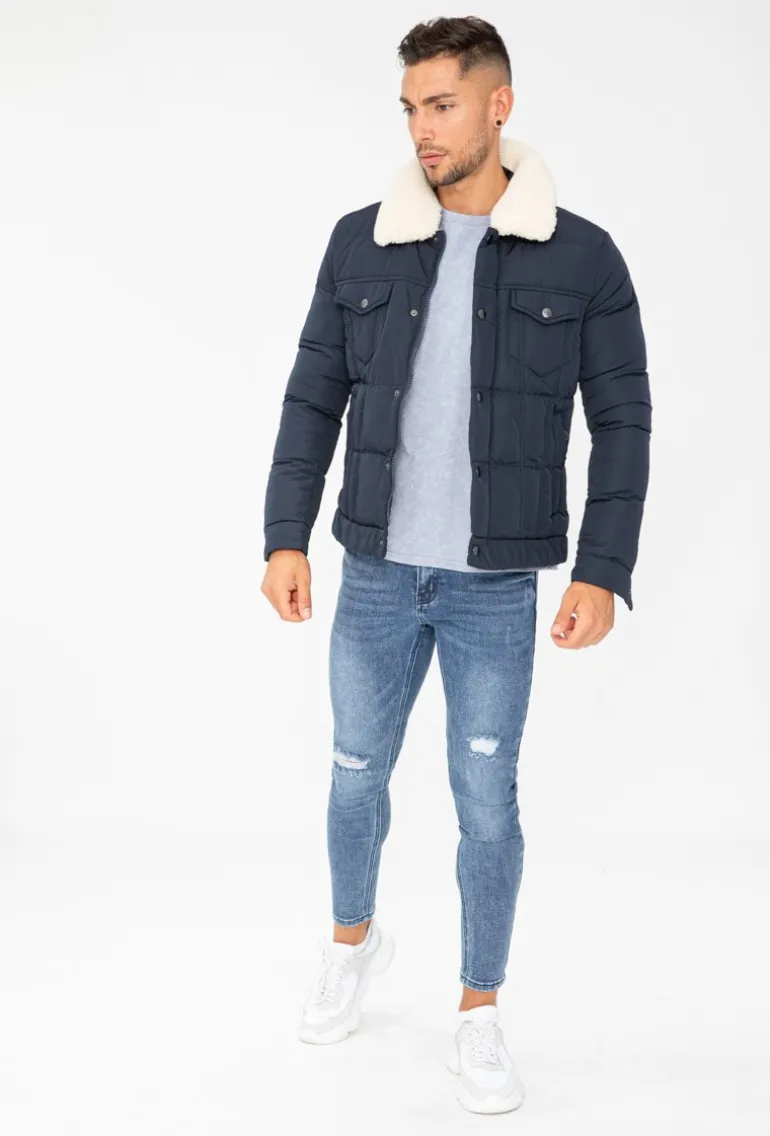 Veste matelassée avec col mouton