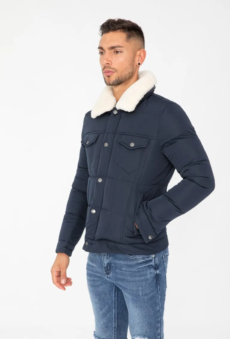Veste matelassée avec col mouton