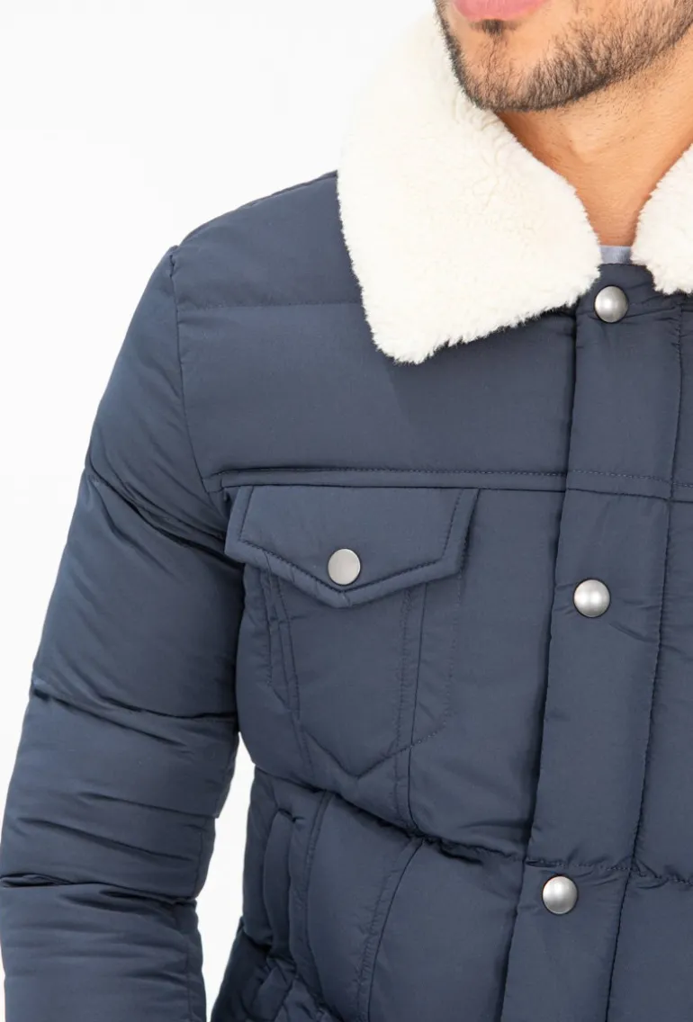 Veste matelassée avec col mouton